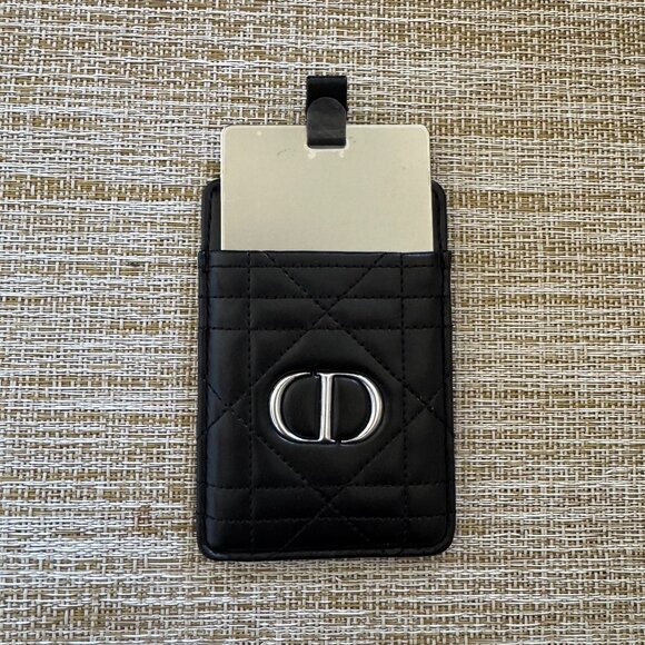 NIB Dior Limited Edition Black Silver Quilted Compact Mirror Card Case - Picture 3 of 4